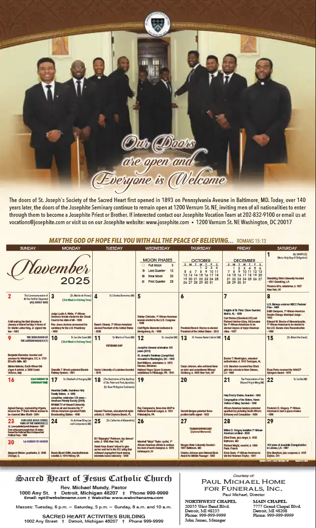 2025 Josephite Calendar - Image 3