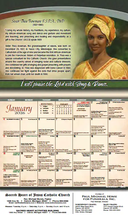2026 Josephite Calendar - Image 2